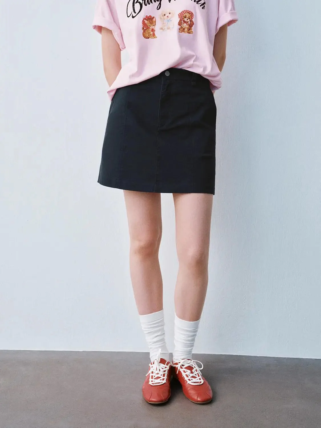 19162-timeless-cotton-seamed-a-line-mini-skirts-1.webp Timeless Cotton Seamed A-Line Mini Skirts
