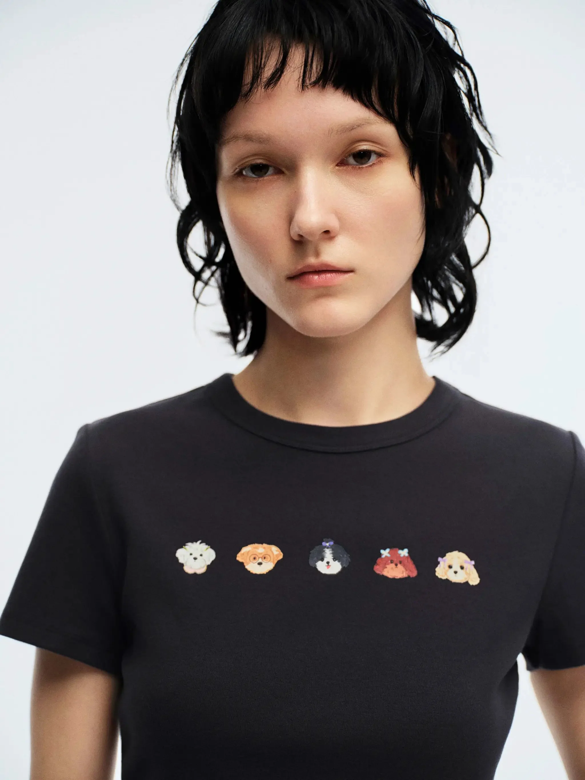 19214-cotton-blend-dog-face-embroidered-t-shirt-3.webp Cotton Blend Dog Face Embroidered T Shirt