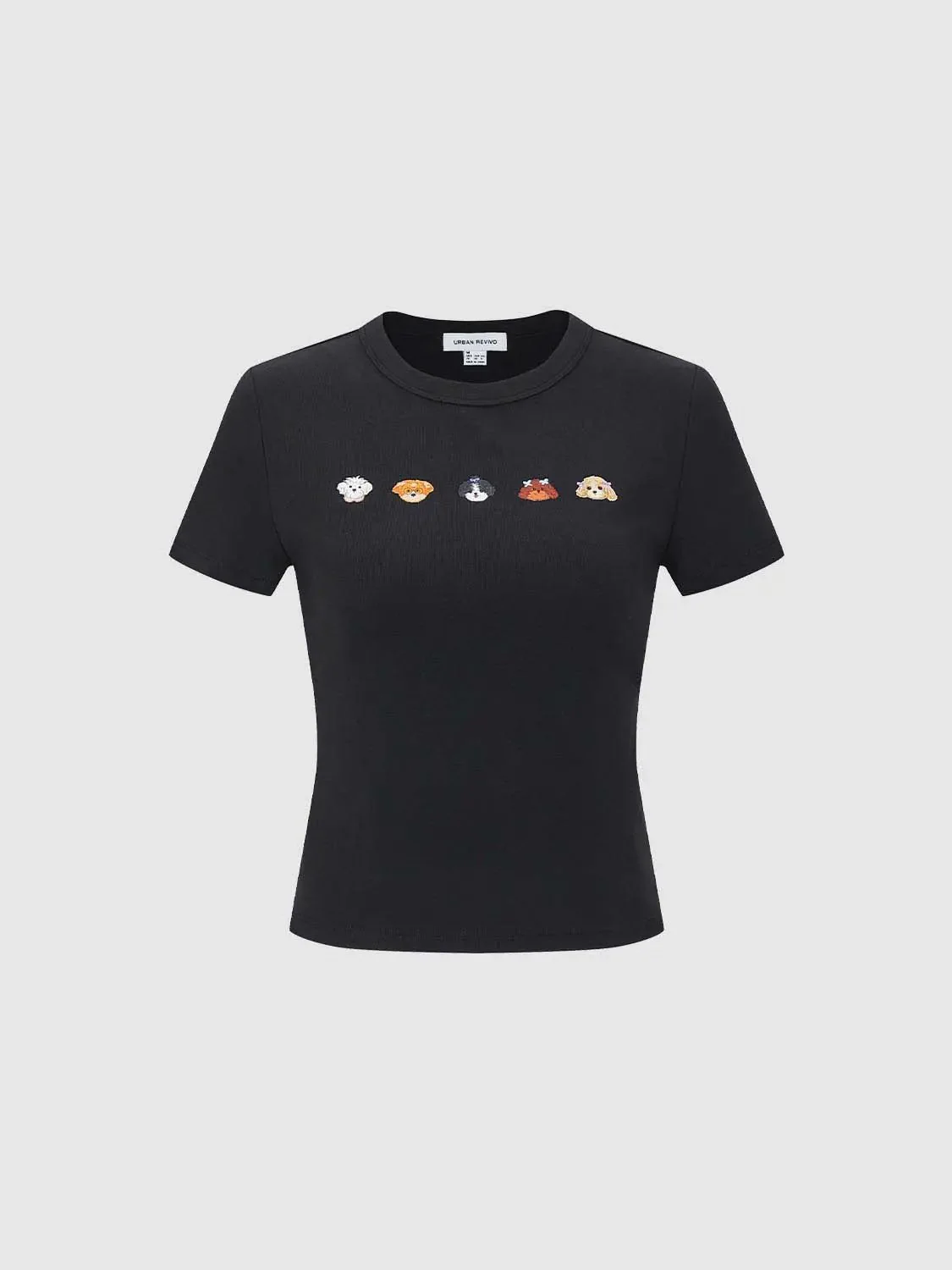 19214-cotton-blend-dog-face-embroidered-t-shirt-7.webp Cotton Blend Dog Face Embroidered T Shirt