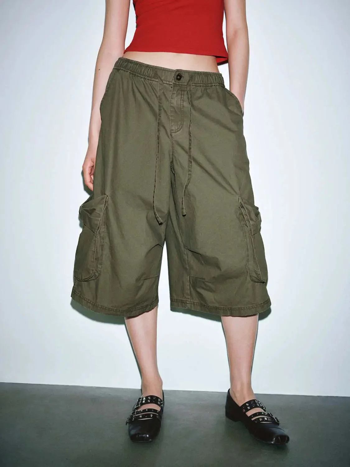 19239-cotton-patch-pocket-drawstring-wide-leg-cropped-pants-9.webp Cotton Patch Pocket Drawstring Wide Leg Cropped Pants