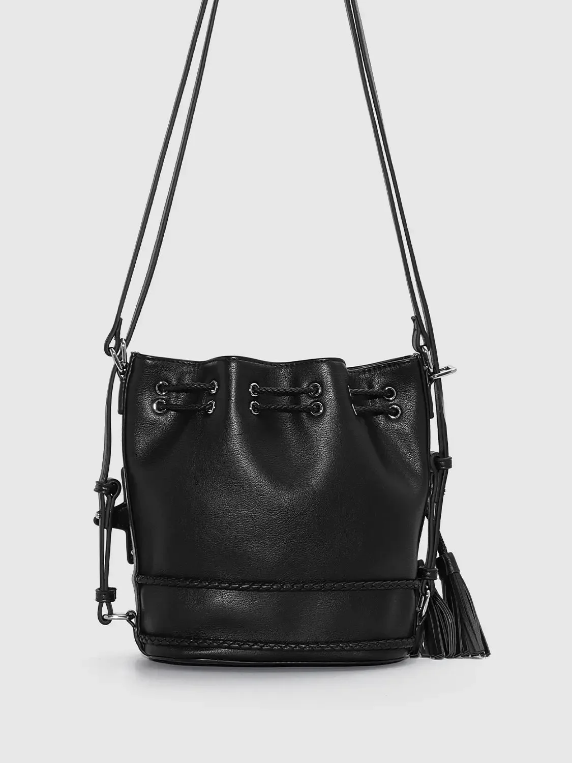 19260-textured-shell-tassel-detail-compact-backpack-2.webp Textured Shell Tassel Detail Compact Backpack