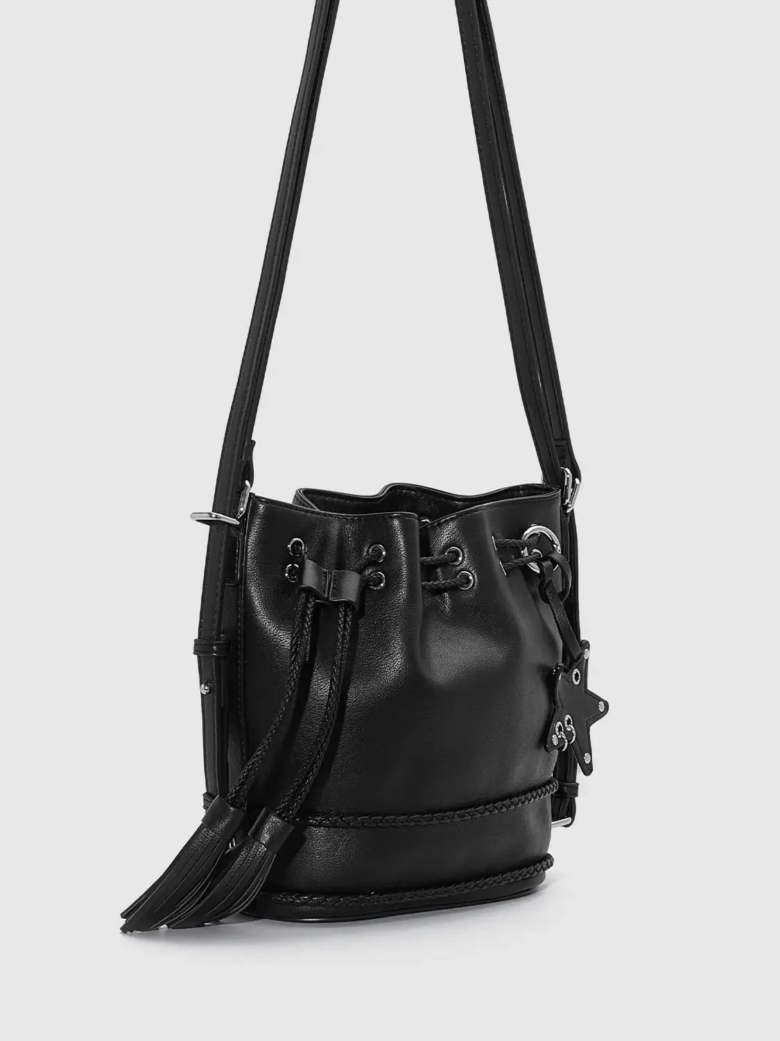 19260-textured-shell-tassel-detail-compact-backpack-3.webp Textured Shell Tassel Detail Compact Backpack