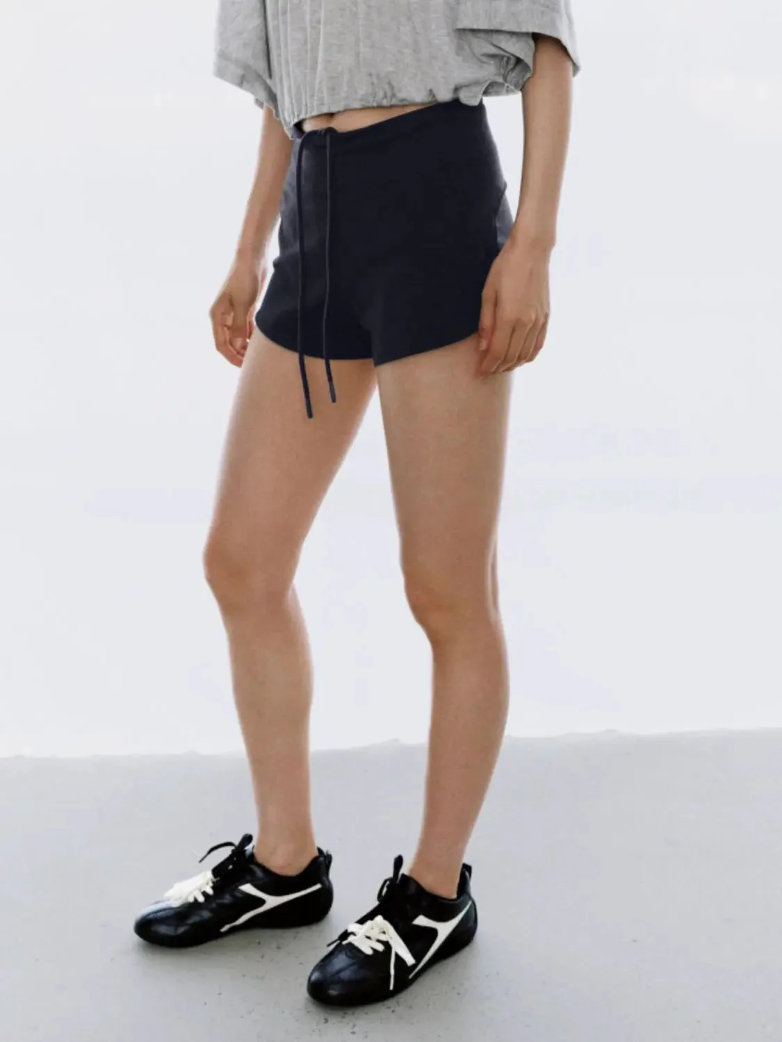 19337-cotton-blend-drawstring-elastic-waist-shorts-3.webp Cotton Blend Drawstring Elastic Waist Shorts