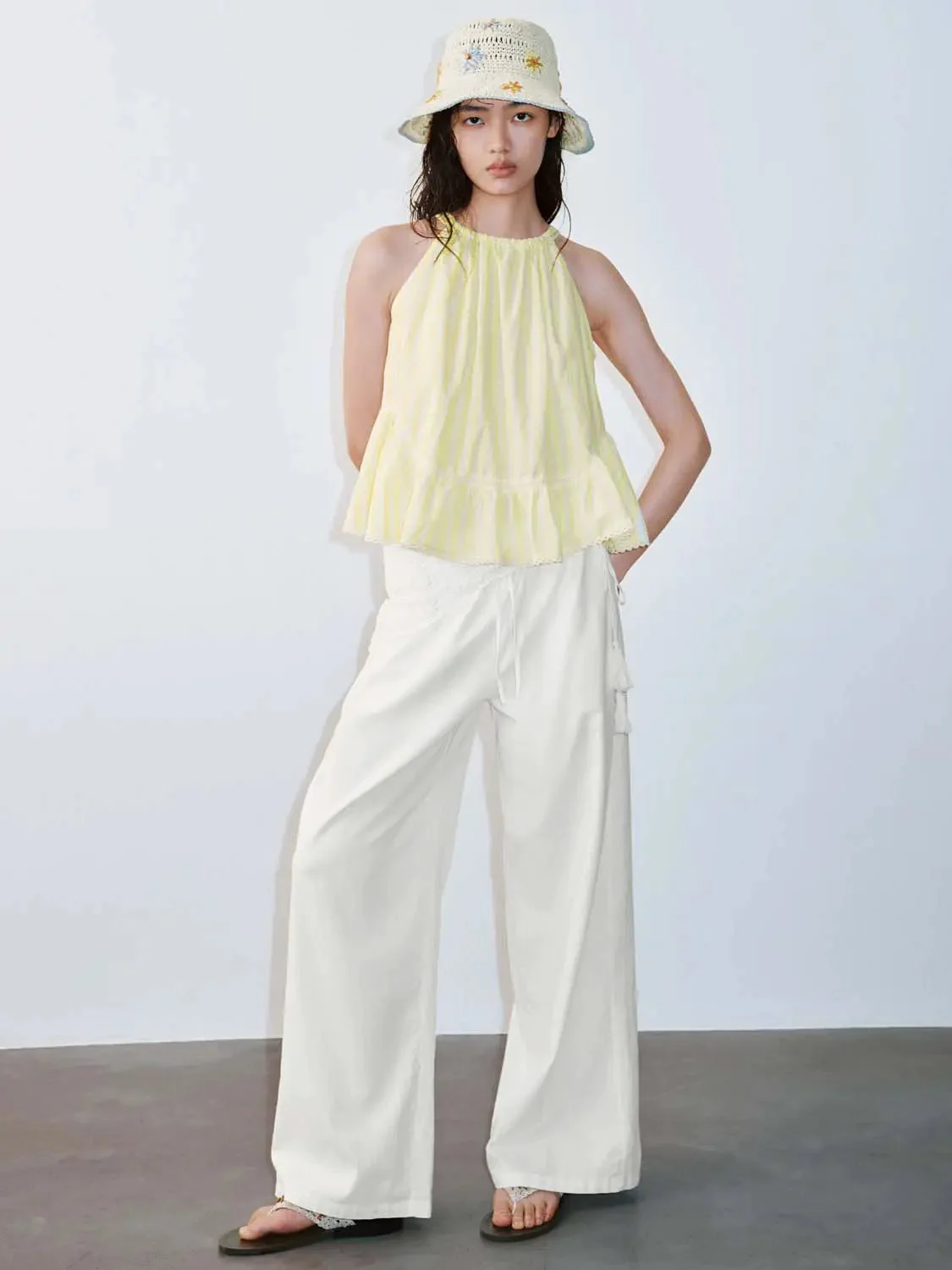 19343-striped-lace-trim-cotton-linen-cami-tops-5.webp Striped Lace Trim Cotton Linen Cami Tops