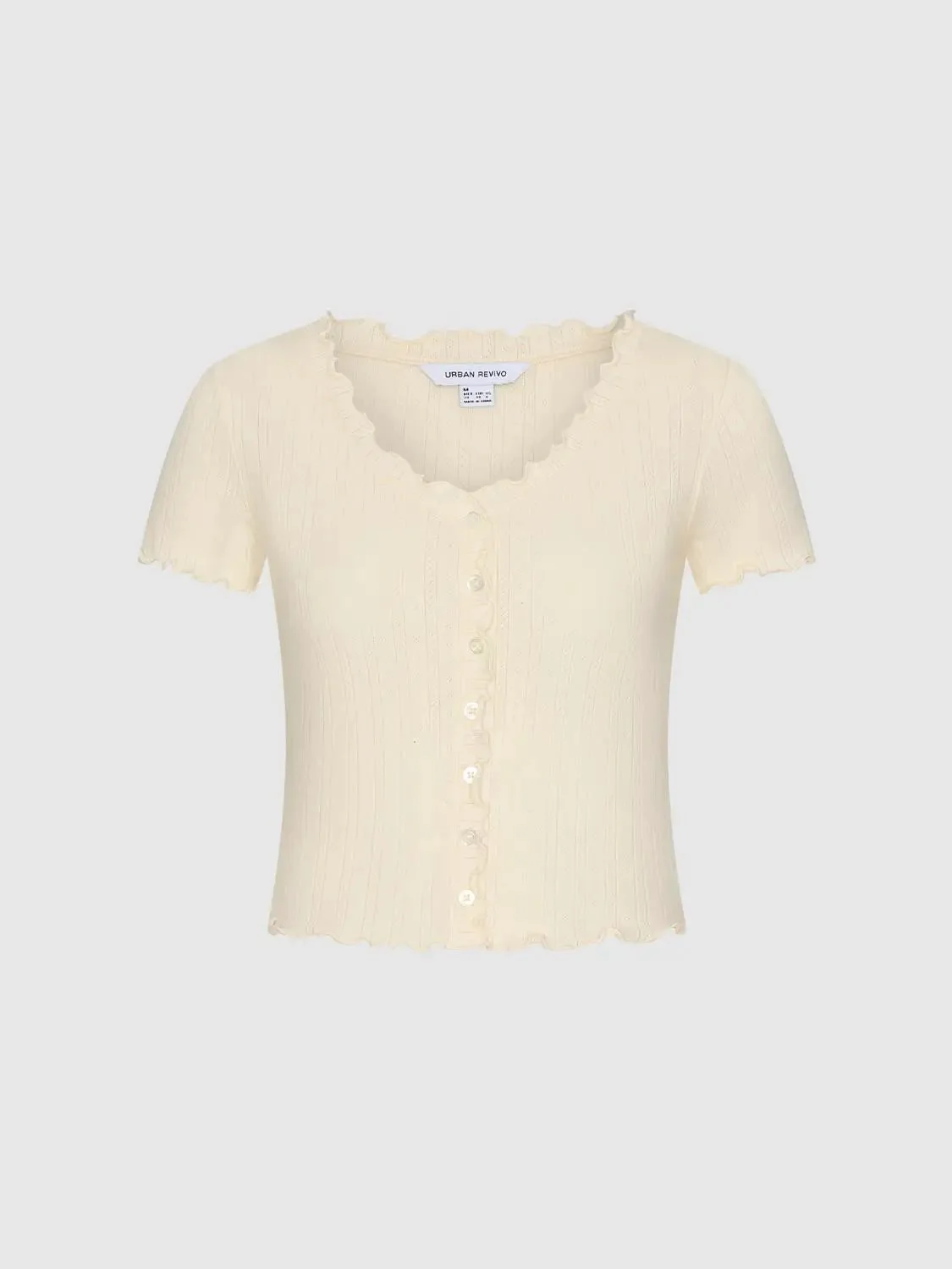 19355-ruffle-trim-cotton-button-detail-t-shirt-7.webp Ruffle Trim Cotton Button Detail T Shirt