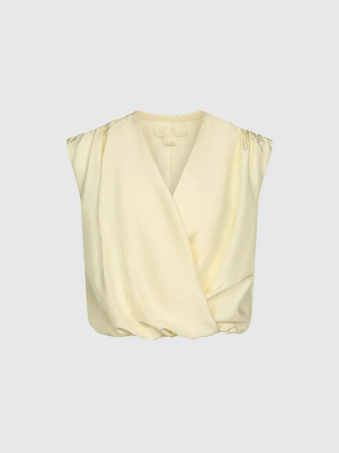 19360-v-neck-pleat-detail-silk-sleeveless-shirt-7.webp V-Neck Pleat Detail Silk Sleeveless Shirt
