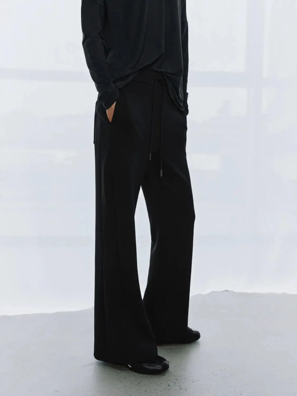 19400-casual-modal-blend-drawstring-flare-leg-pants-3.webp Casual Modal Blend Drawstring Flare Leg Pants