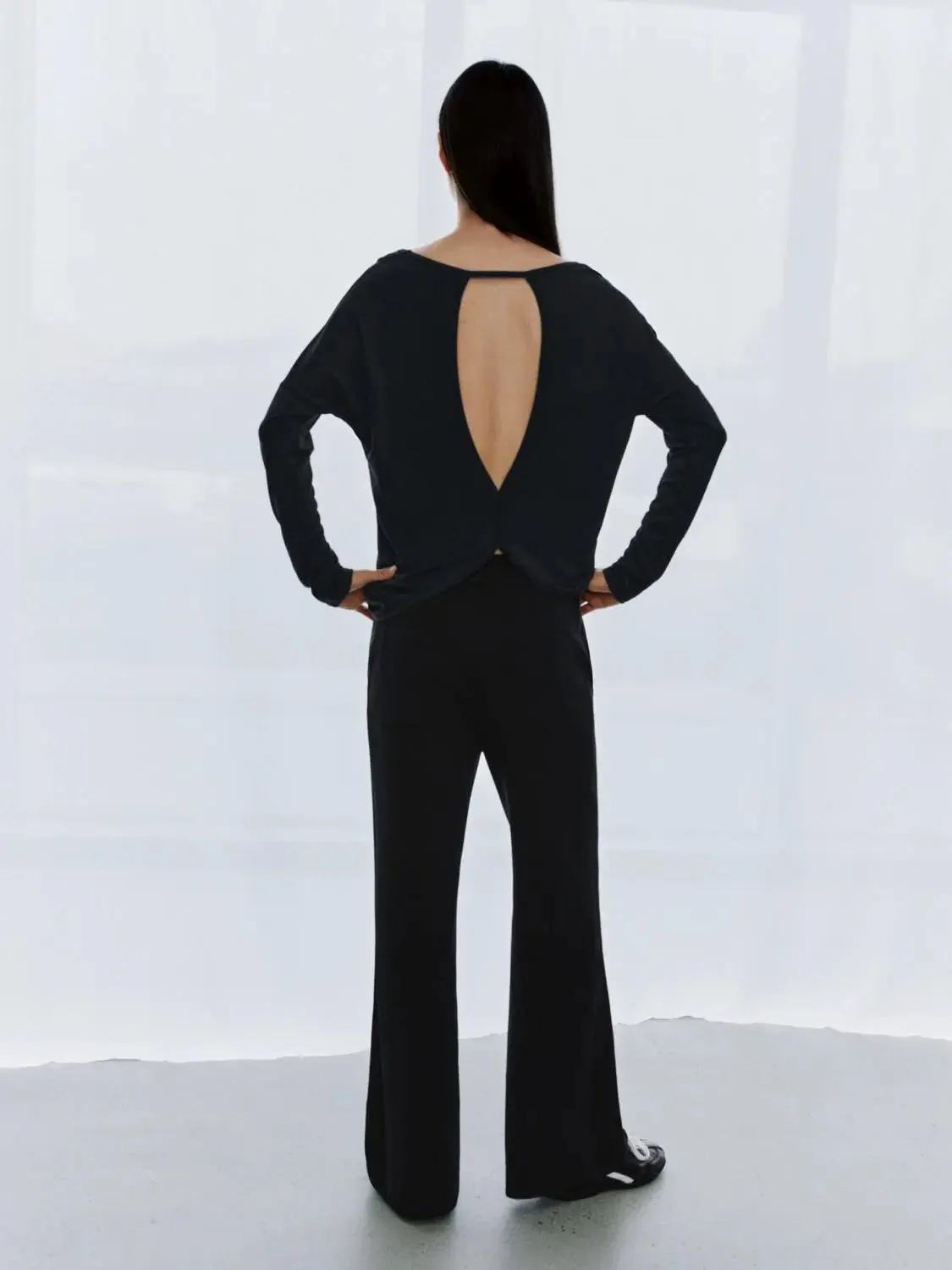 19400-casual-modal-blend-drawstring-flare-leg-pants-4.webp Casual Modal Blend Drawstring Flare Leg Pants