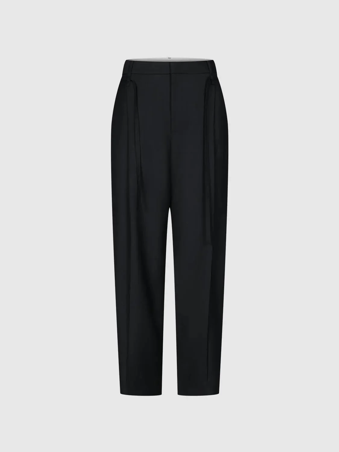 19407-elegant-pleat-detail-tapered-black-pants-2.webp Elegant Pleat Detail Tapered Black Pants
