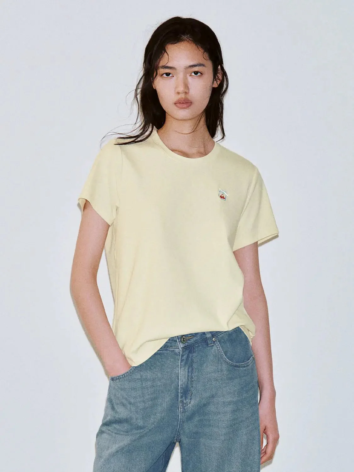 19430-casual-cotton-crew-neck-bow-detail-t-shirt-1.webp Casual Cotton Crew Neck Bow Detail T Shirt