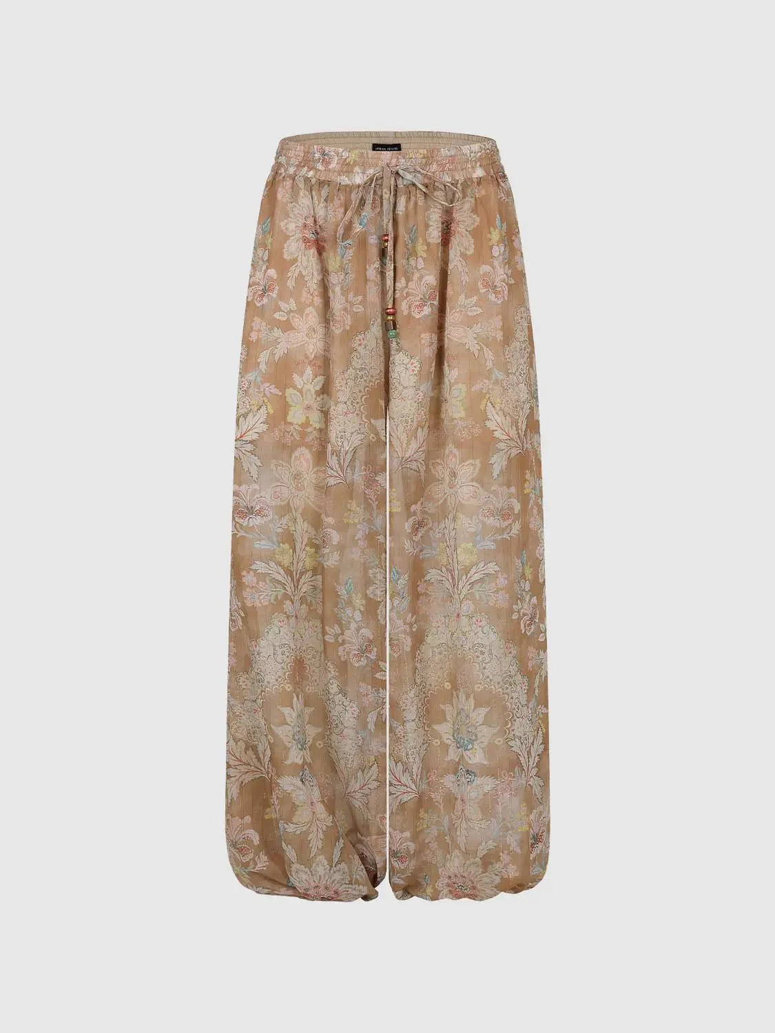 19454-soft-metallic-floral-print-drawstring-wide-leg-pants-2.webp Soft Metallic Floral Print Drawstring Wide-Leg Pants