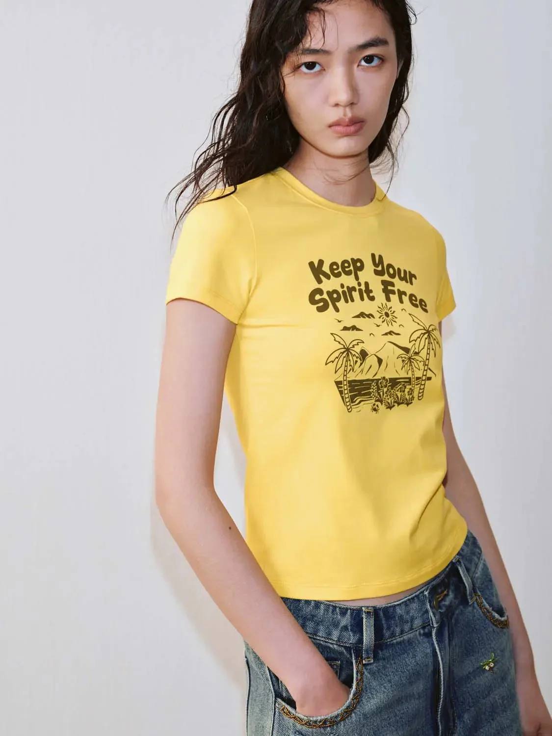 19492-cotton-blend-keep-your-spirit-free-t-shirt-2.webp Cotton Blend Keep Your Spirit Free T Shirt