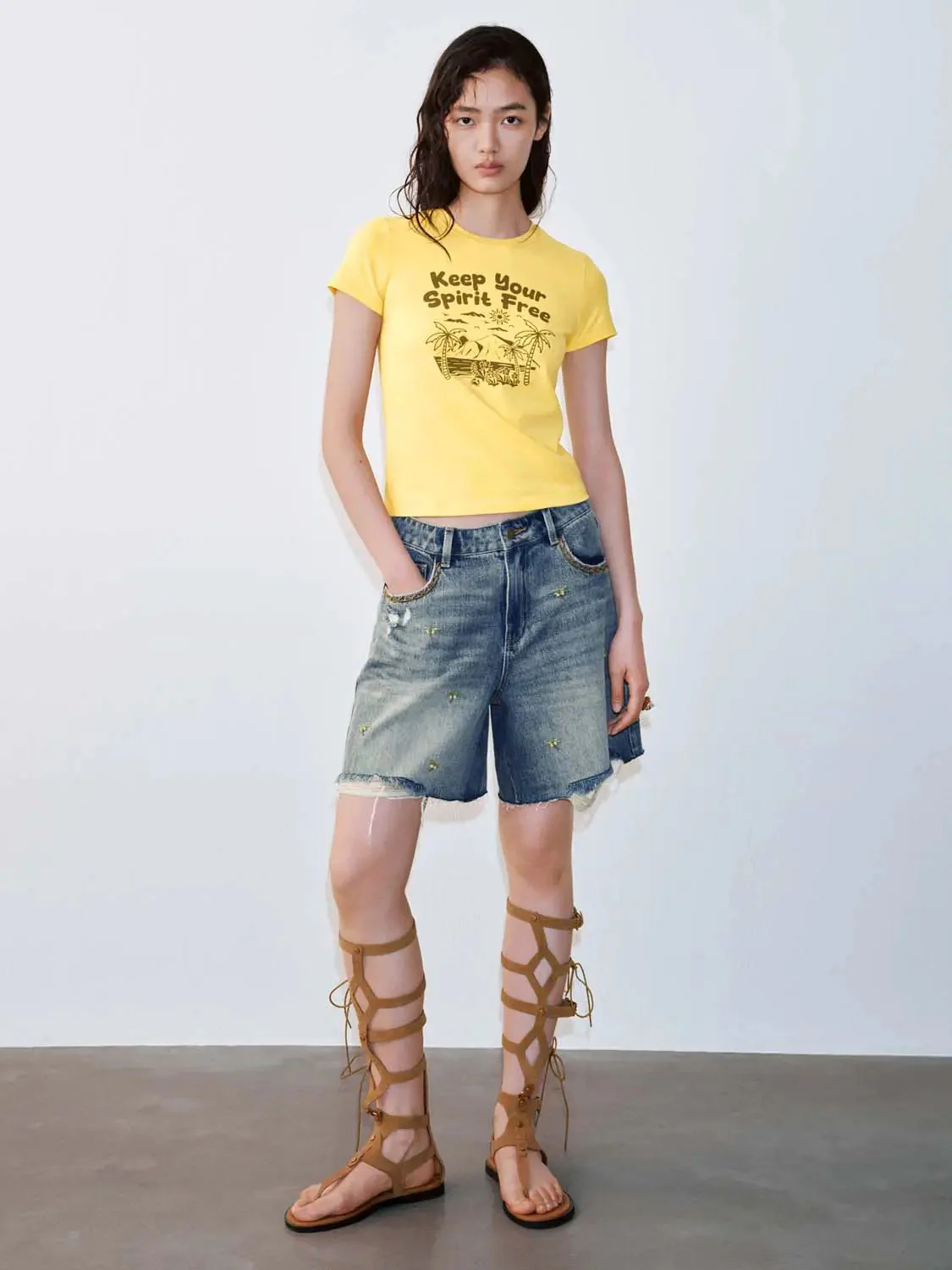 19492-cotton-blend-keep-your-spirit-free-t-shirt-5.webp Cotton Blend Keep Your Spirit Free T Shirt