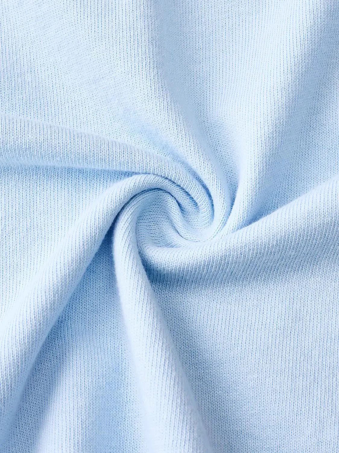 Light Blue Cotton Graphic Print Crew Neck T Shirt