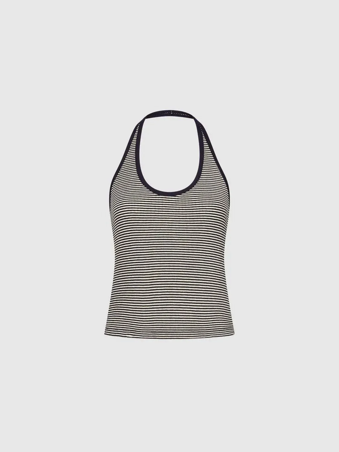 19510-contrast-striped-cotton-blend-halter-neck-tank-top-7.webp Contrast Striped Cotton Blend Halter Neck Tank Top
