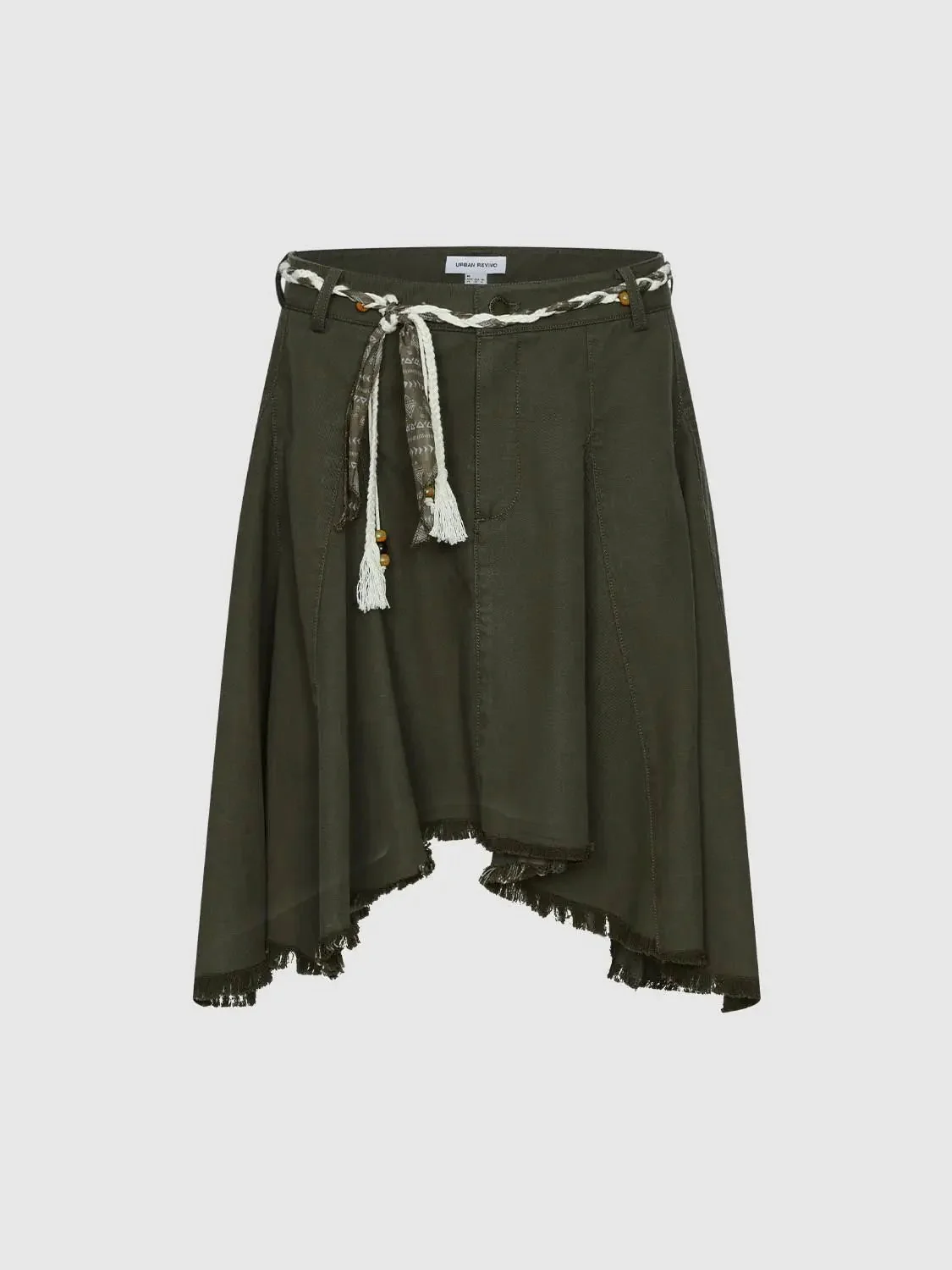 1953-string-belt-pleated-raw-hem-a-line-mini-skirts-2.webp String Belt Pleated Raw Hem A-Line Mini Skirts