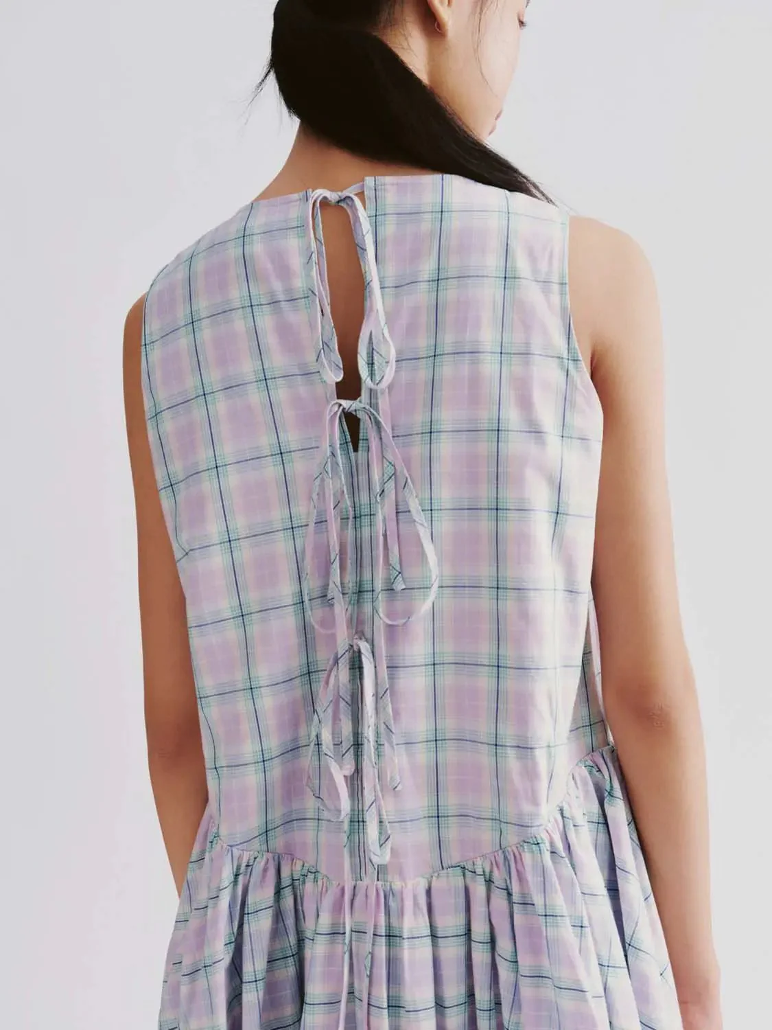 19584-cotton-check-sleeveless-crew-neck-midi-dresses-3.webp Cotton Check Sleeveless Crew Neck Midi Dresses