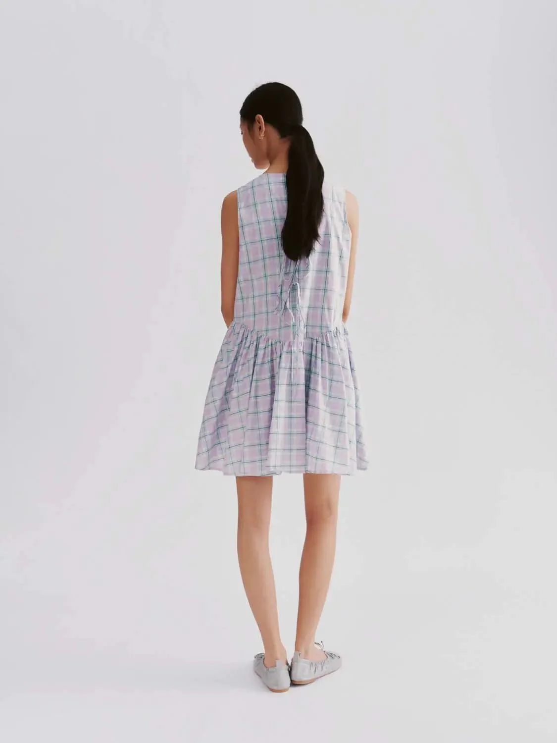 19584-cotton-check-sleeveless-crew-neck-midi-dresses-6.webp Cotton Check Sleeveless Crew Neck Midi Dresses