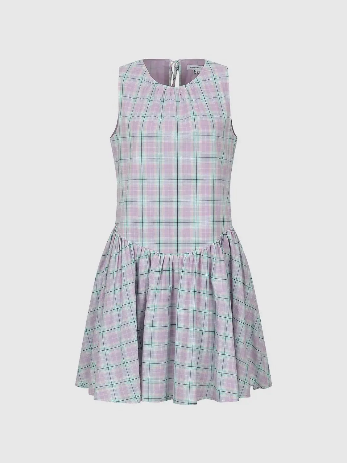 19584-cotton-check-sleeveless-crew-neck-midi-dresses-7.webp Cotton Check Sleeveless Crew Neck Midi Dresses