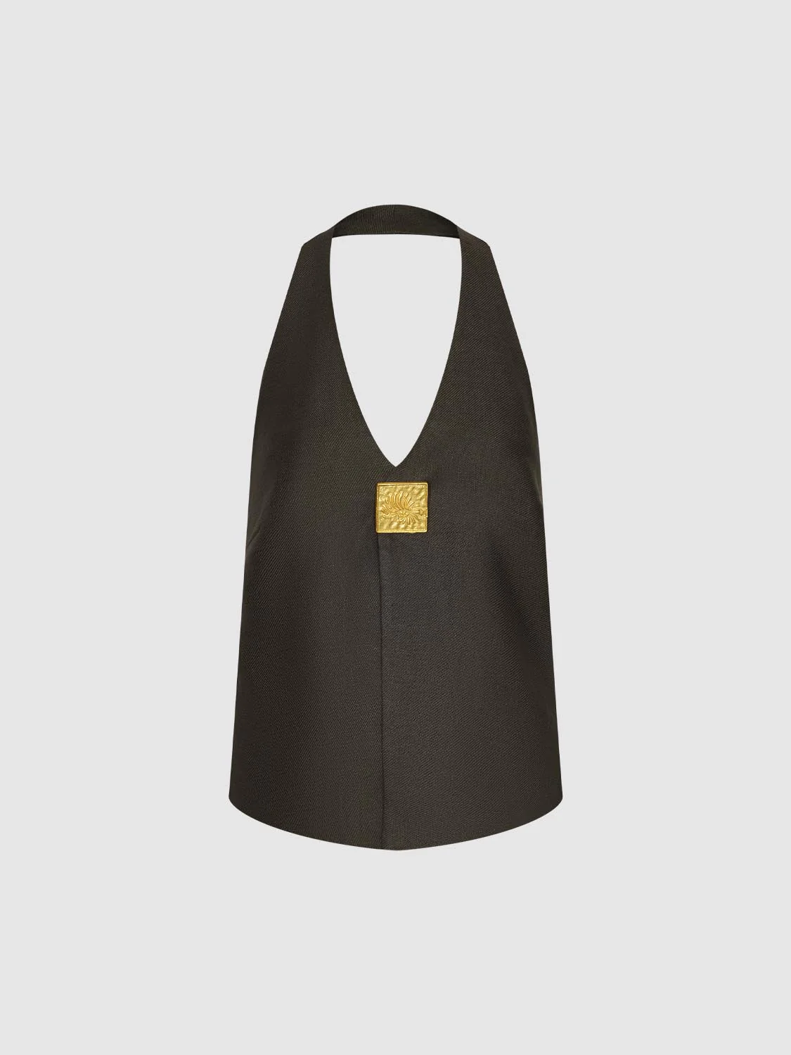19596-halter-v-neck-single-button-sleeveless-shirts-4.webp Halter V-Neck Single Button Sleeveless Shirts
