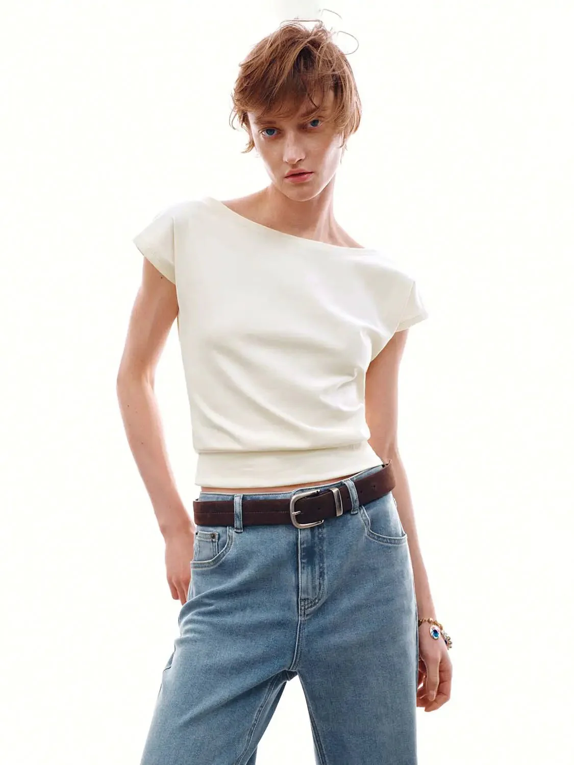 1966-one-shoulder-ruched-skinny-fit-t-shirts-women-casual-everyday-essential-stretch-1.webp One Shoulder Ruched Skinny Fit T-Shirts Women Casual Everyday Essential Stretch