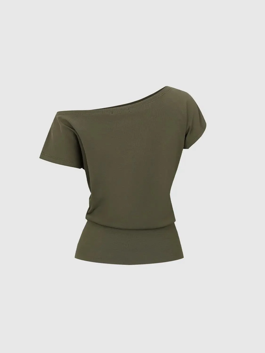 1966-one-shoulder-ruched-skinny-fit-t-shirts-women-casual-everyday-essential-stretch-10.webp One Shoulder Ruched Skinny Fit T-Shirts Women Casual Everyday Essential Stretch