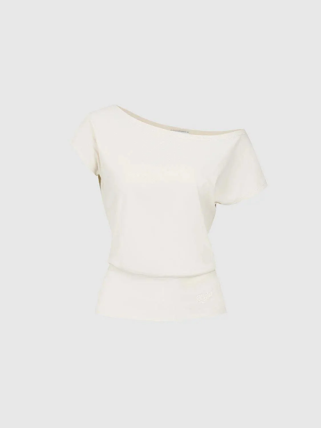1966-one-shoulder-ruched-skinny-fit-t-shirts-women-casual-everyday-essential-stretch-7.webp One Shoulder Ruched Skinny Fit T-Shirts Women Casual Everyday Essential Stretch