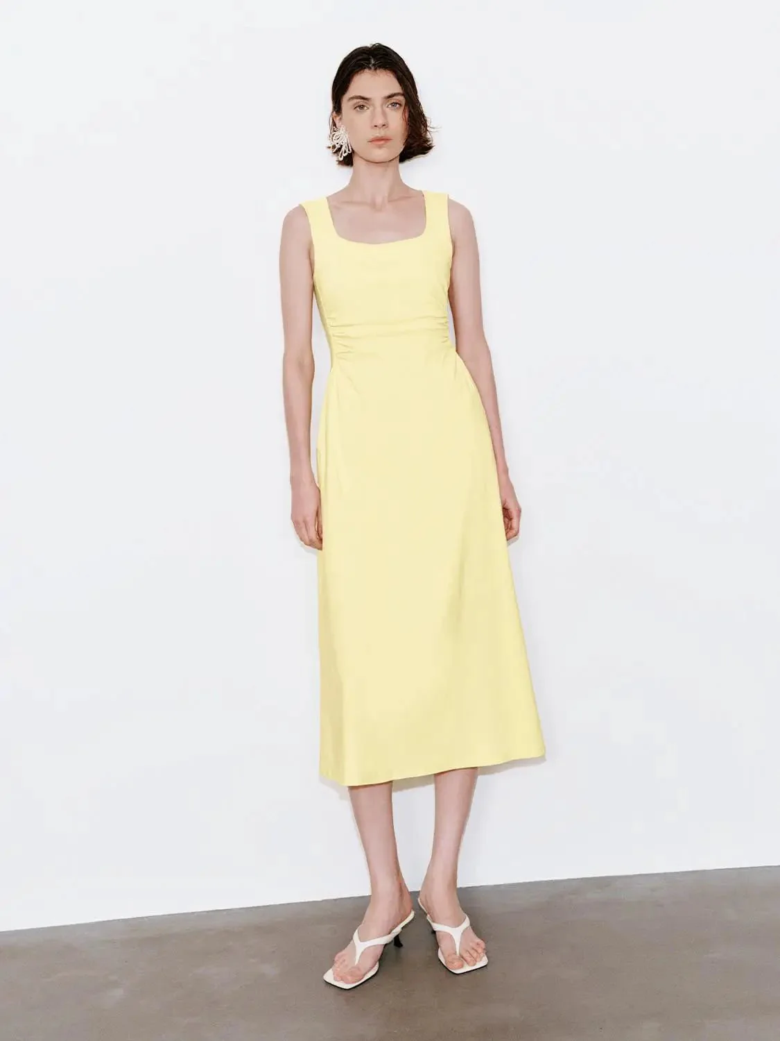 197-viscose-blend-u-neck-ruched-waist-a-line-midi-dresses-27.webp Viscose Blend U-Neck Ruched Waist A-Line Midi Dresses