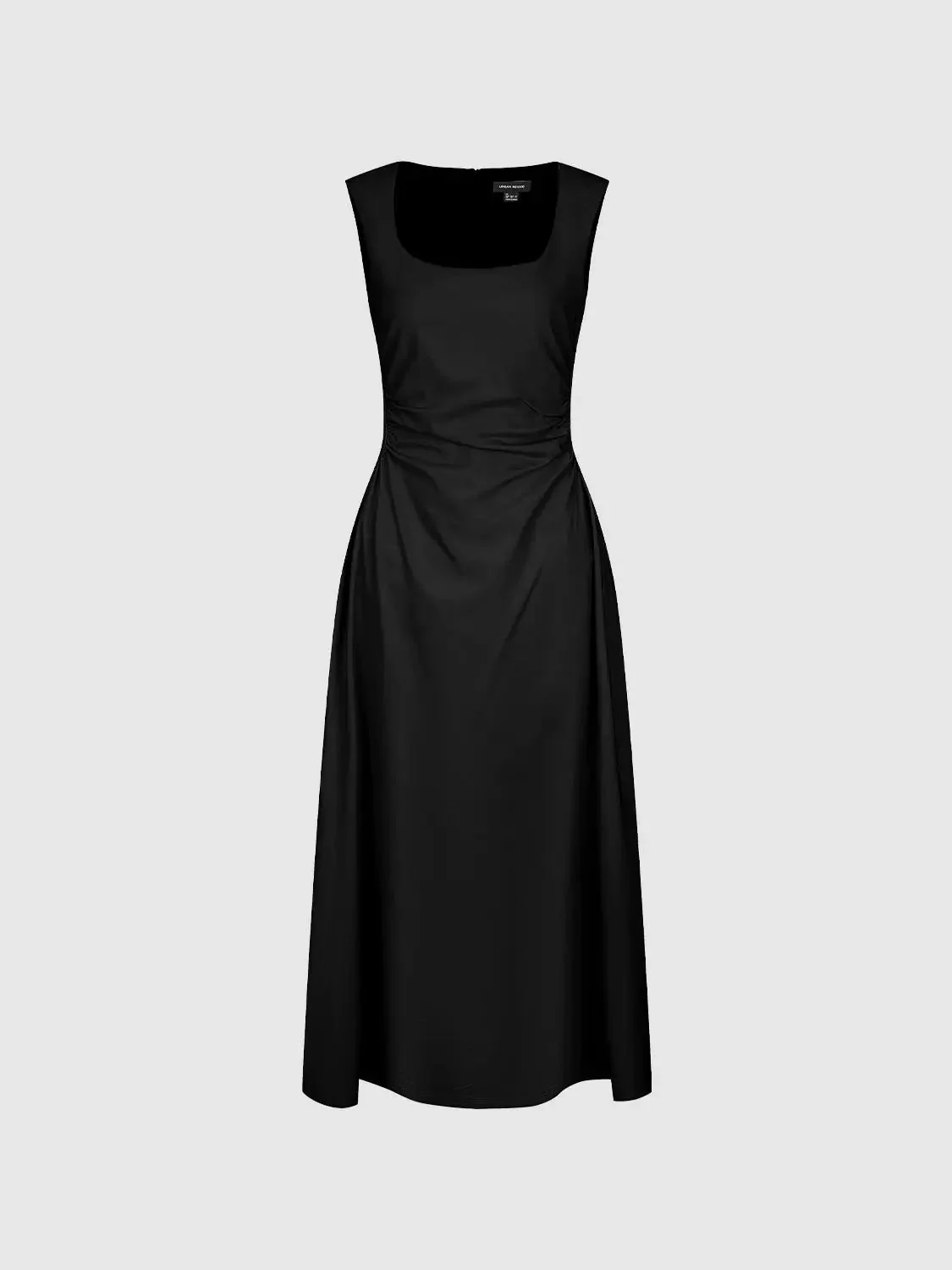 197-viscose-blend-u-neck-ruched-waist-a-line-midi-dresses-9.webp Viscose Blend U-Neck Ruched Waist A-Line Midi Dresses