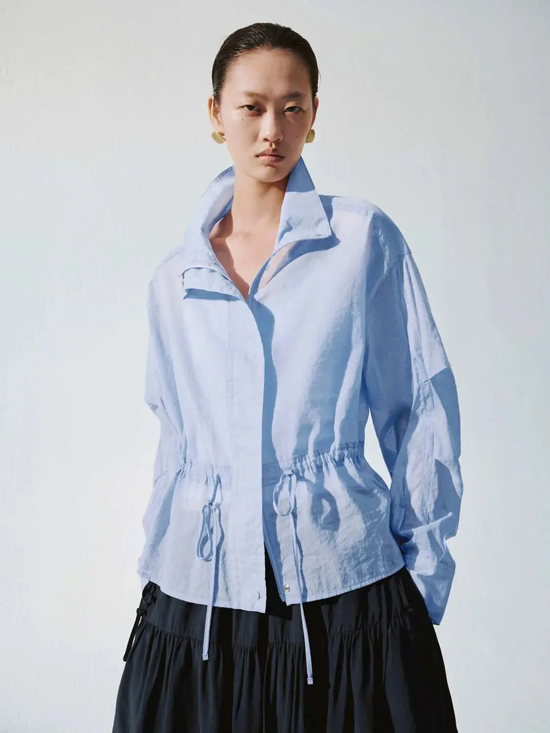 19731-turtleneck-pleat-detail-drawstring-jackets-1.webp Turtleneck Pleat Detail Drawstring Jackets