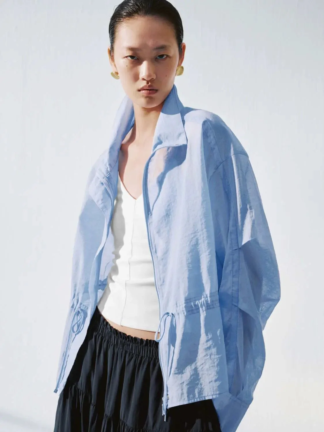 19731-turtleneck-pleat-detail-drawstring-jackets-2.webp Turtleneck Pleat Detail Drawstring Jackets