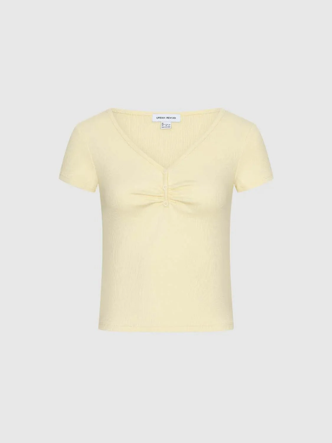 19765-cotton-henley-neck-ruched-front-t-shirts-10.webp Cotton Henley Neck Ruched Front T Shirts