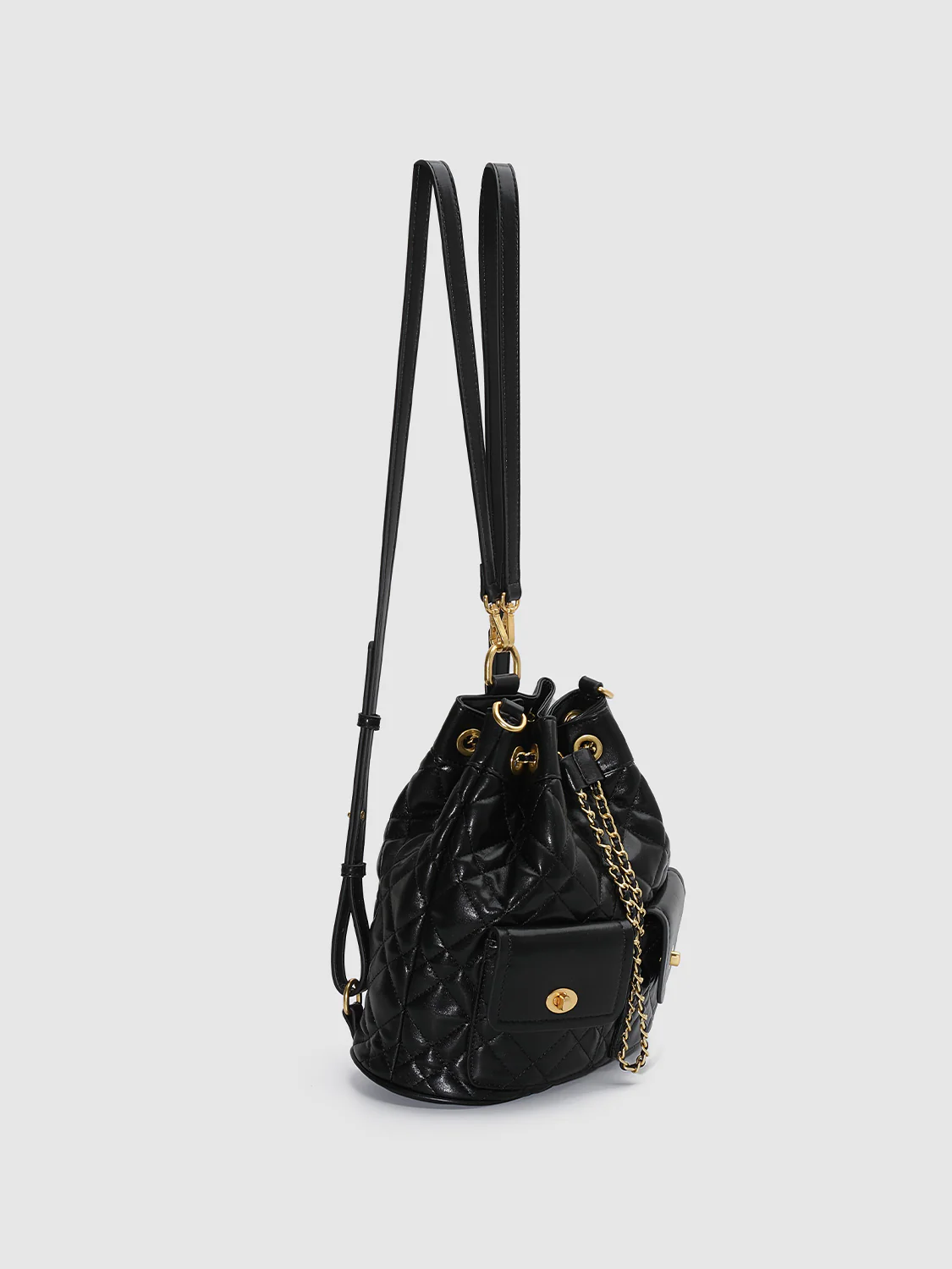 19915-faux-leather-quilted-diamond-drawstring-backpacks-3.webp Faux Leather Quilted Diamond Drawstring Backpacks
