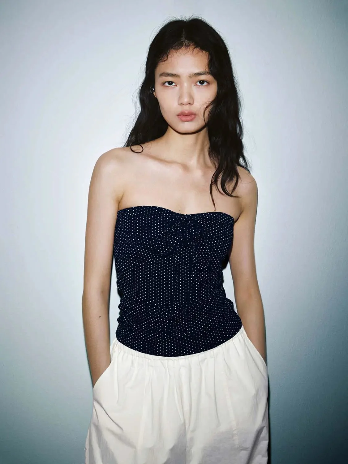 19954-white-polka-dot-tie-detail-skinny-fit-bandeau-17.webp White Polka Dot Tie Detail Skinny Fit Bandeau