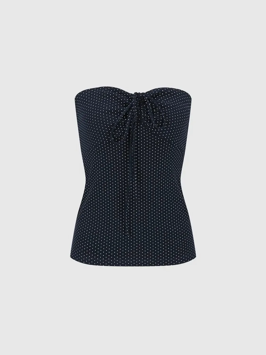 19954-white-polka-dot-tie-detail-skinny-fit-bandeau-23.webp White Polka Dot Tie Detail Skinny Fit Bandeau