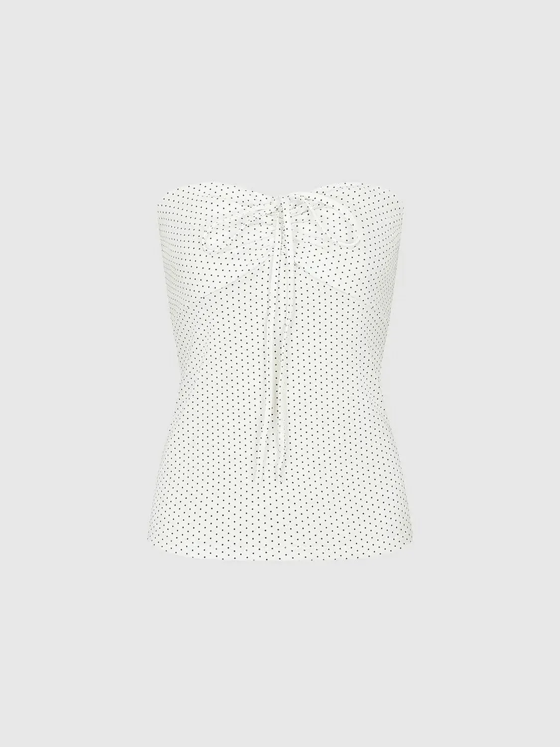 19954-white-polka-dot-tie-detail-skinny-fit-bandeau-7.webp White Polka Dot Tie Detail Skinny Fit Bandeau