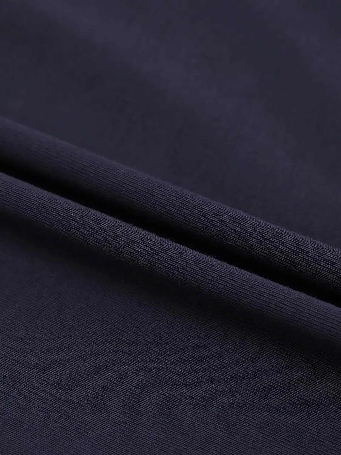 Navy Cotton Polyester Blend Ruched A-Line Maxi Dresses