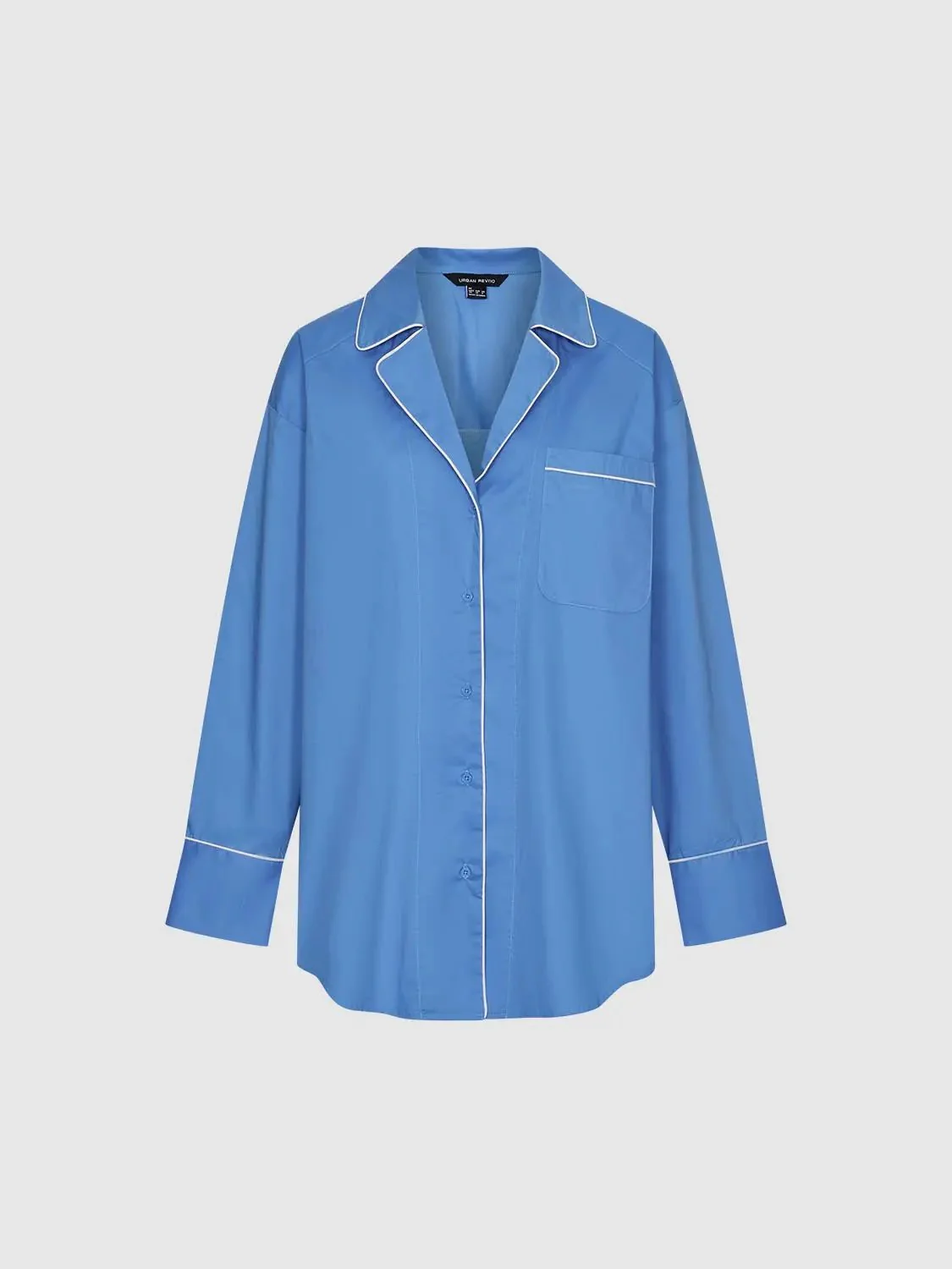 Patch Pocket Contrast Trim Shirts