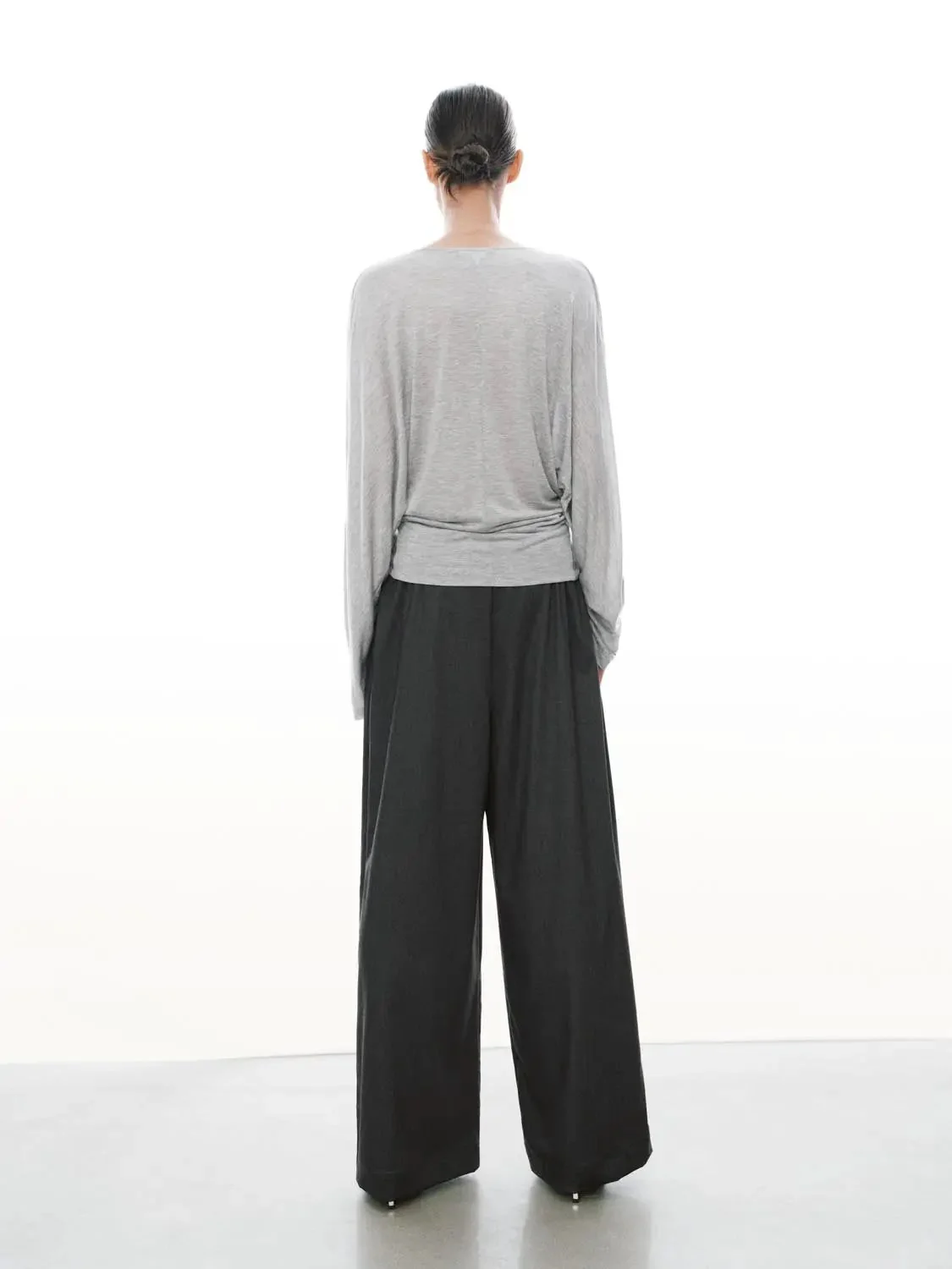 Drawstring Pull On Wide Leg Pants