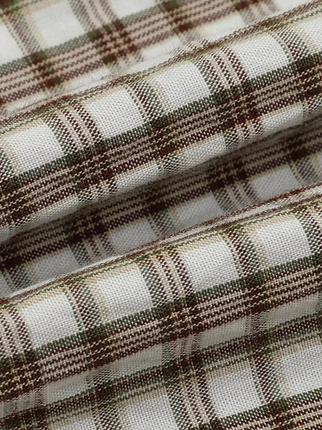Button Detail Flap Pocket Contrast Check Shirts