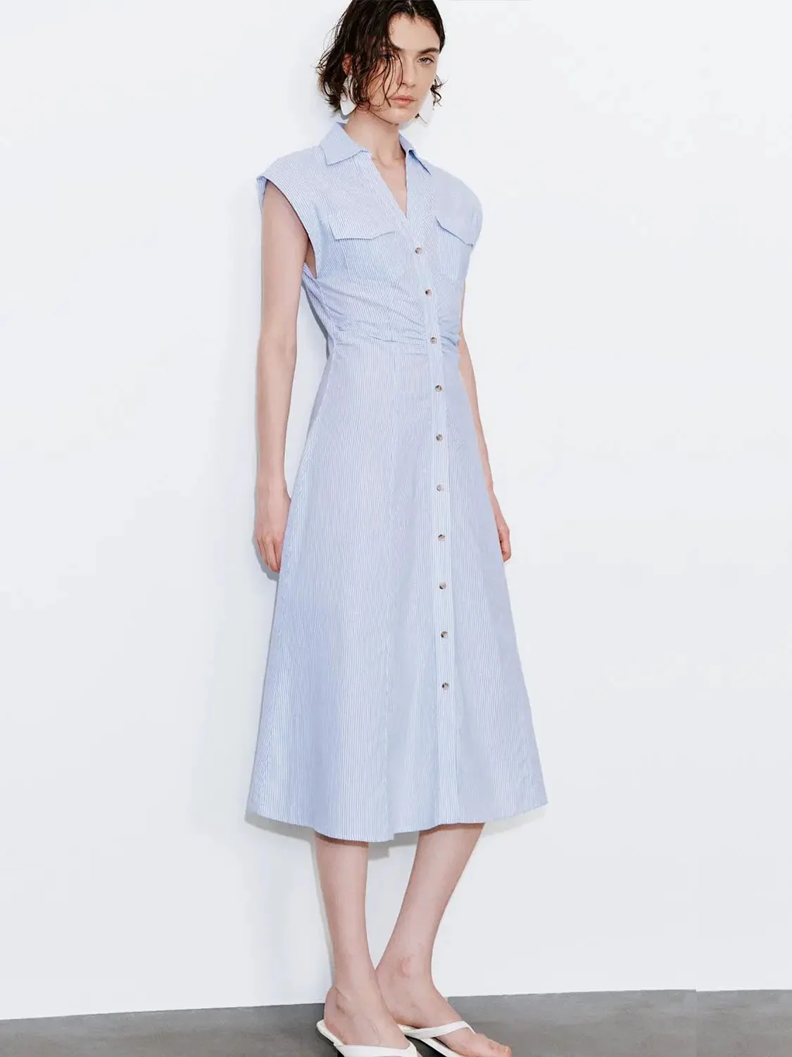 20144-cotton-linen-blend-flap-pocket-button-skater-maxi-dresses-2.webp Cotton Linen Blend Flap Pocket Button Skater Maxi Dresses