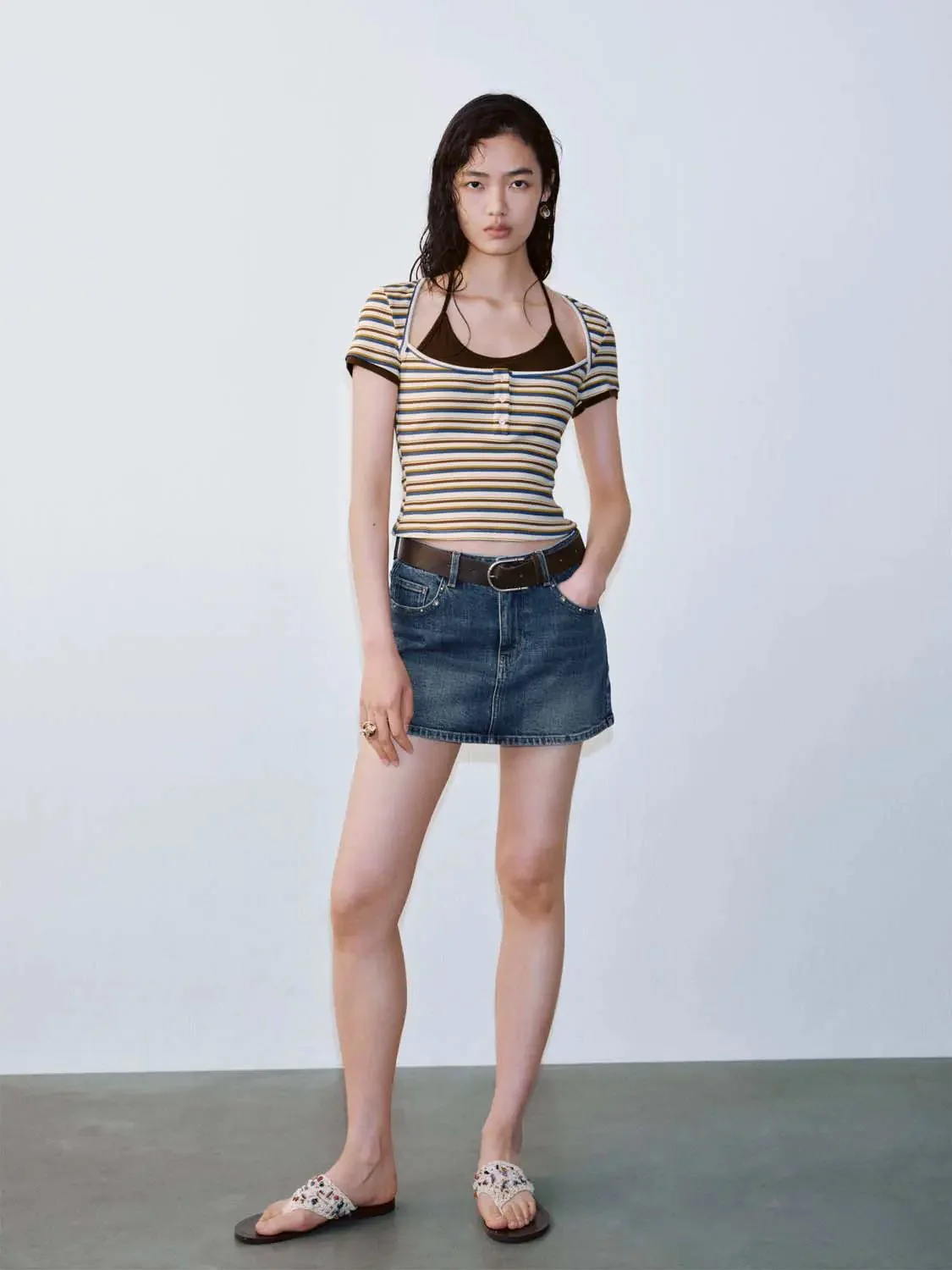 20156-cotton-blend-striped-top-contrast-t-shirts-5.webp Cotton Blend Striped Top Contrast T Shirts