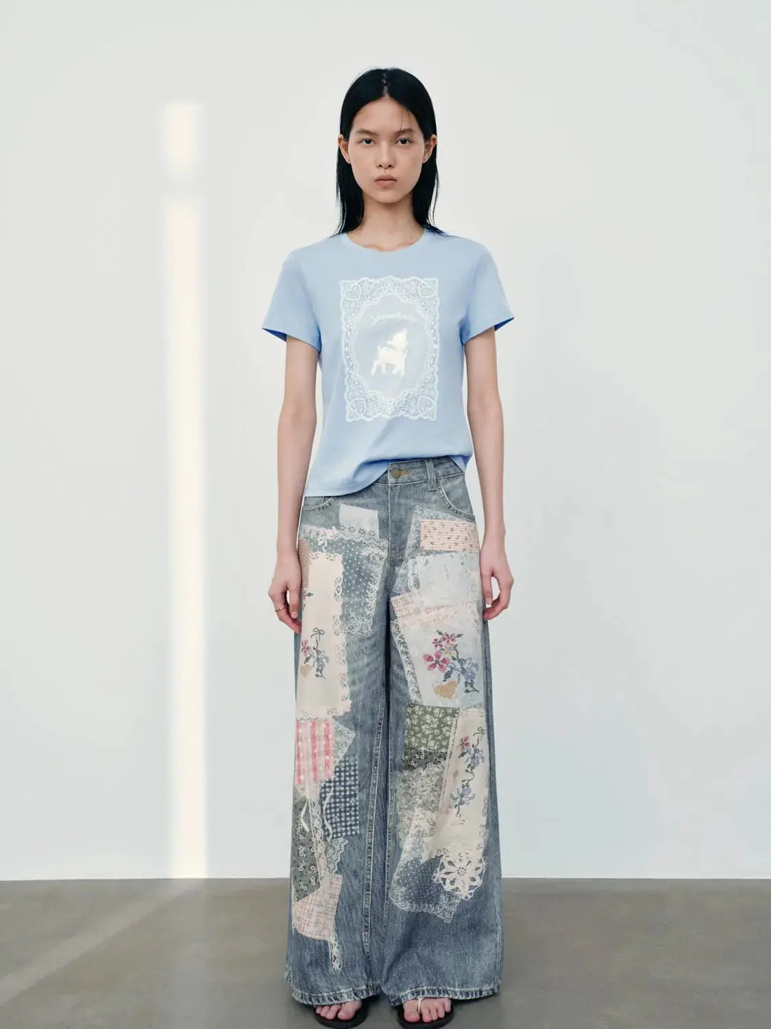 20186-soft-cotton-unicorn-lace-frame-print-t-shirt-4.webp Soft Cotton Unicorn Lace Frame Print T Shirt
