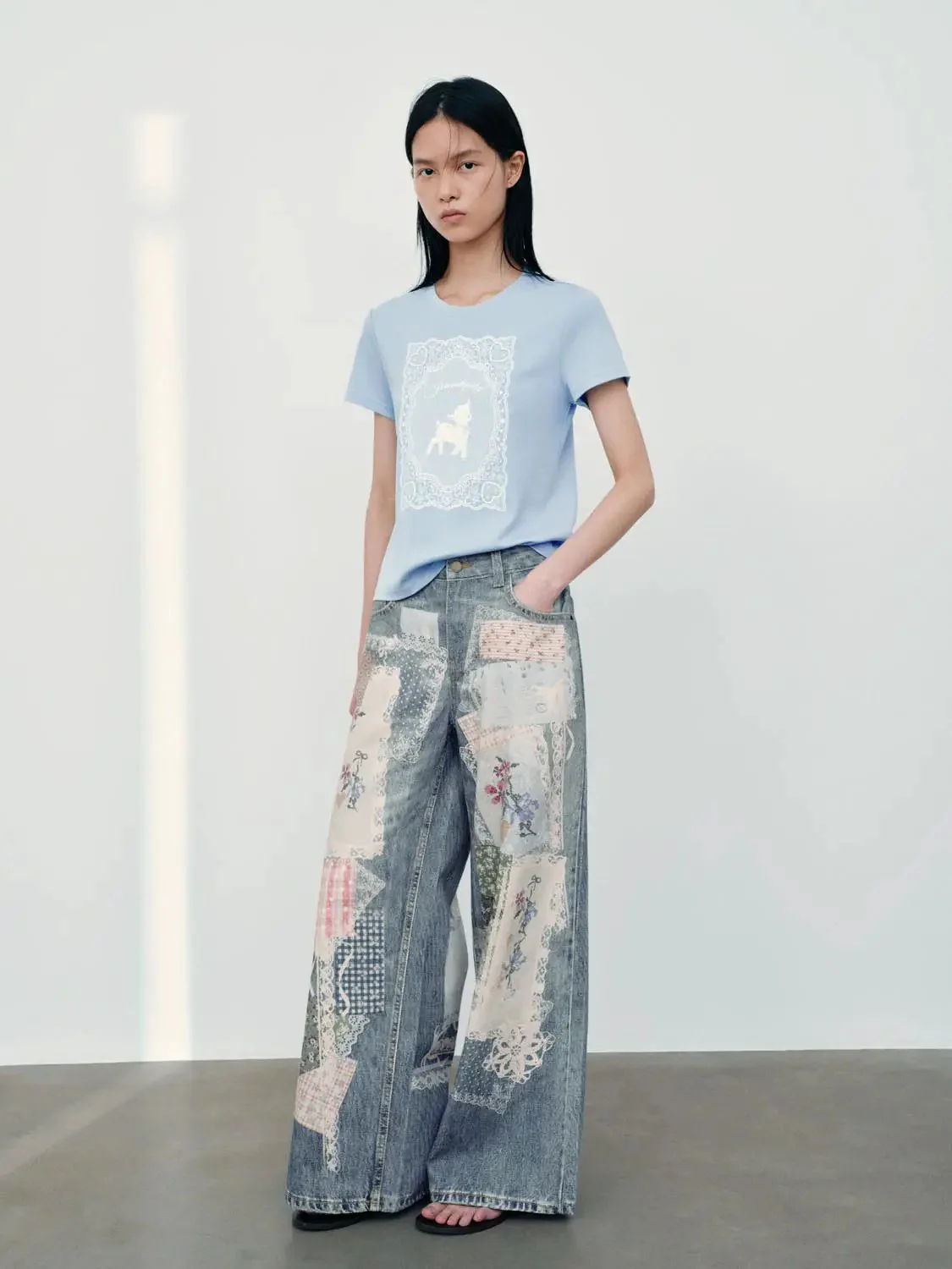 20186-soft-cotton-unicorn-lace-frame-print-t-shirt-5.webp Soft Cotton Unicorn Lace Frame Print T Shirt