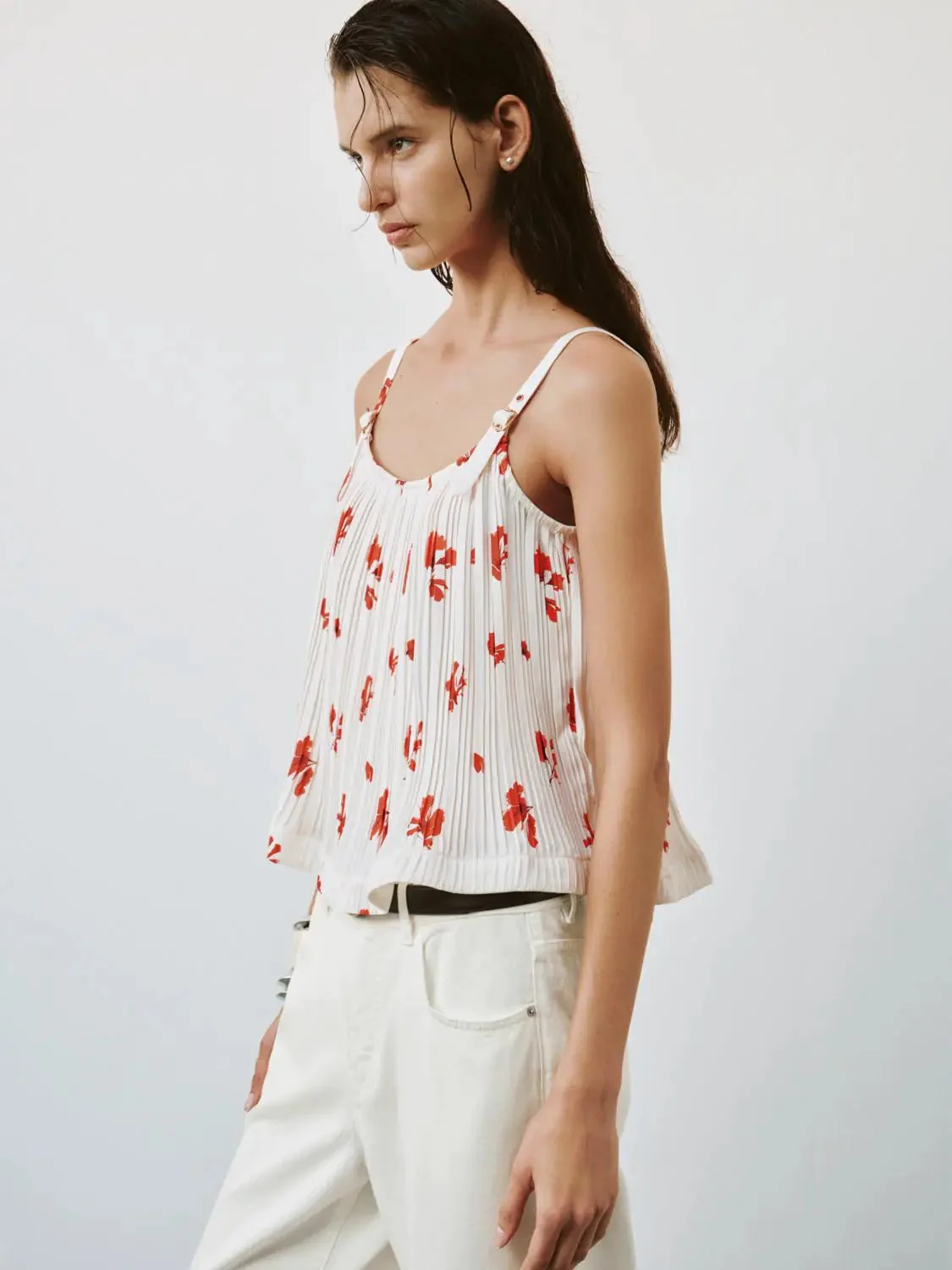 Strappy Printed Cami Tops
