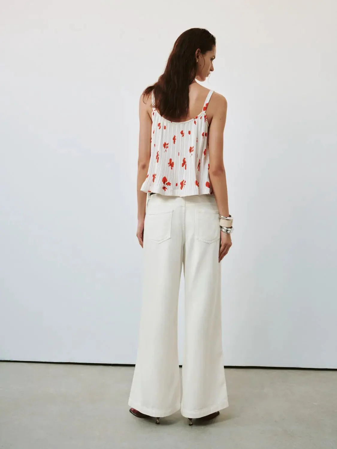 Strappy Printed Cami Tops