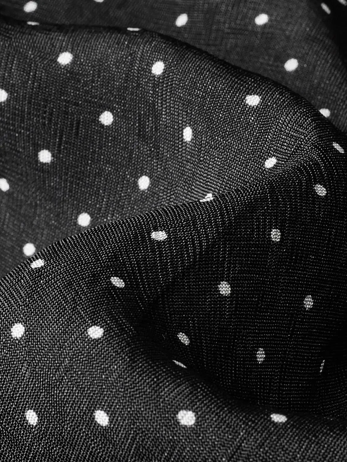 Polka-Dotted Drawstring Pull On Lace Trim Straight Midi Skirts