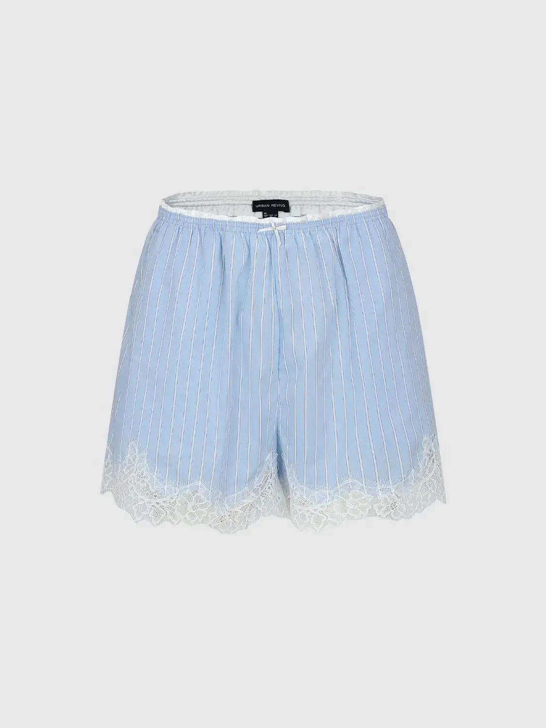20234-lace-trim-striped-pull-on-shorts-2.webp Lace Trim Striped Pull On Shorts