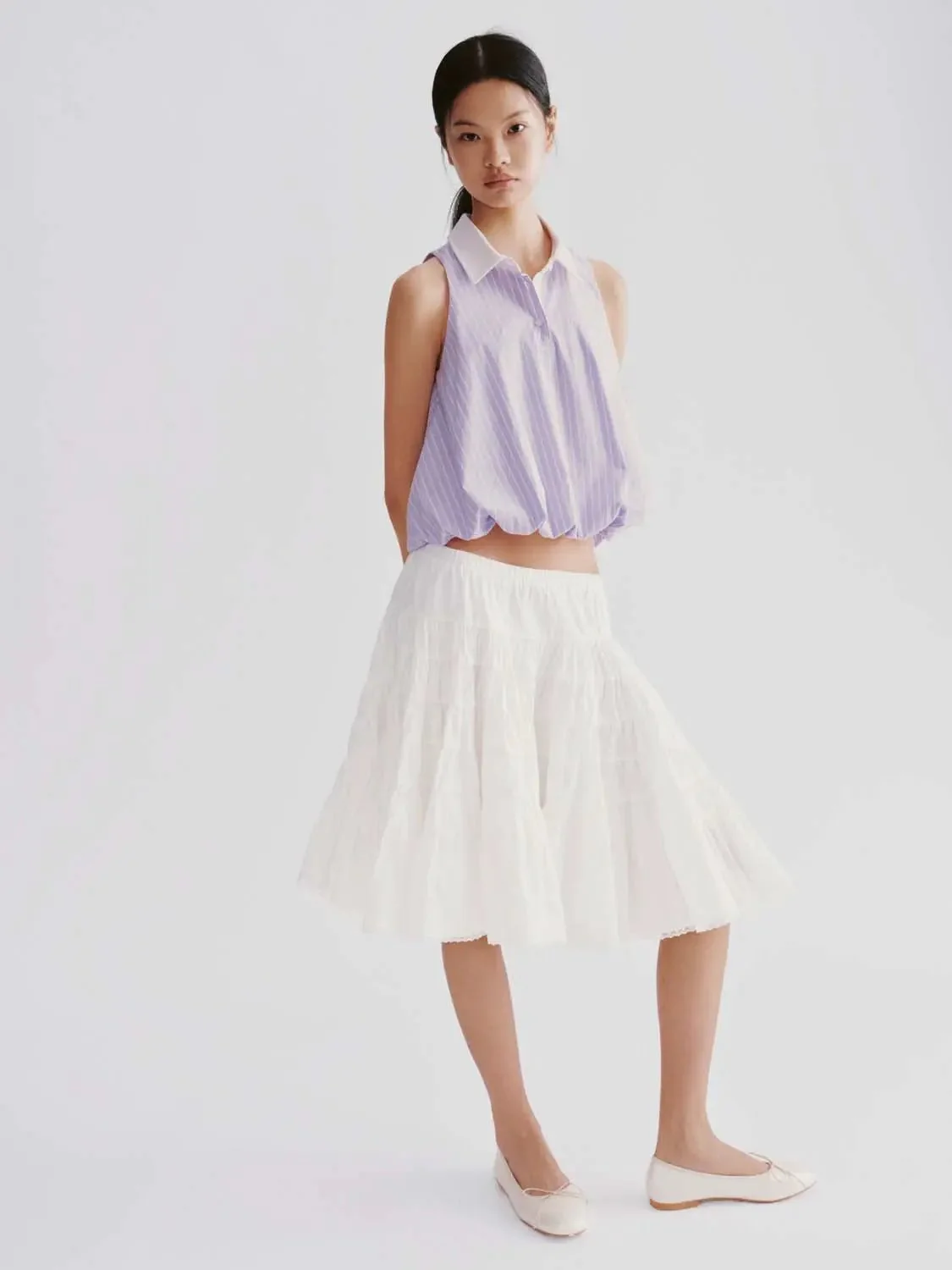 20309-striped-sleeveless-balloon-hem-shirt-5.webp Striped Sleeveless Balloon Hem Shirt