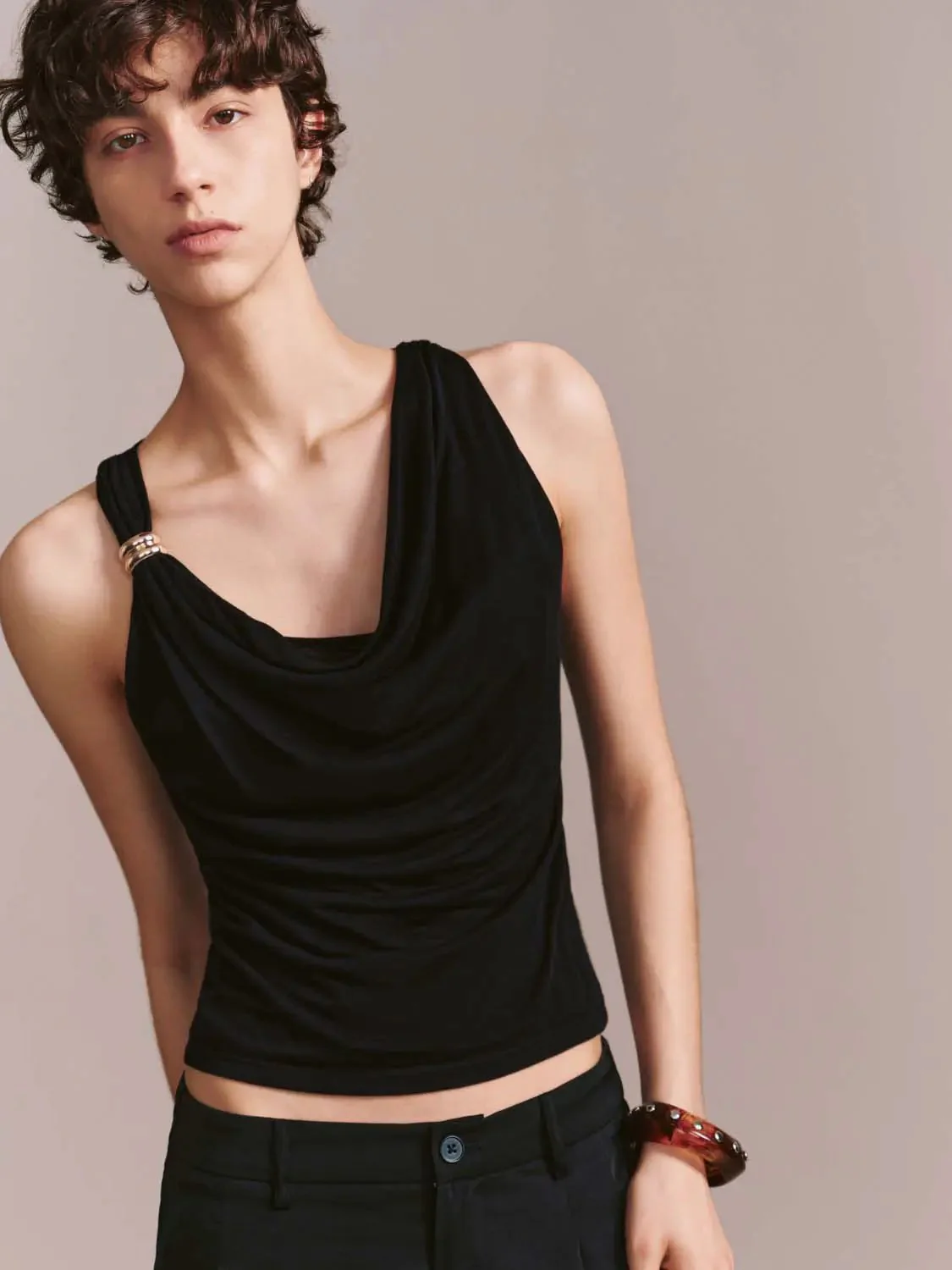 20334-lyocell-cowl-neck-draped-sleeveless-top-2.webp Lyocell Cowl Neck Draped Sleeveless Top